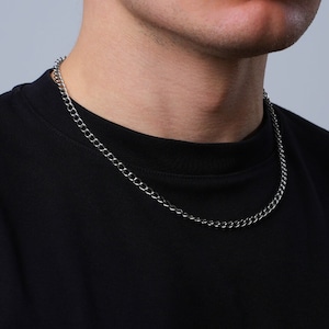 Mens Silver Chain, 5mm Silver Connell Chain, Mens Chain, Silver Chain Mens, Mens Jewelry, Simple Chain Necklace For Men - By Twistedpendant