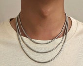 Ciondolo Vinani ASSA-S In Argento 925 Con Catena A Serpente – Spirale Lucida Su Cerchio Sabbiato, Gioiello Italiano