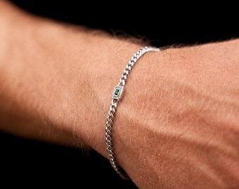 Vintage Mexico 6.7mm Wide 925 Sterling Silver Heavy Link Bracelet