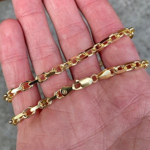 Thick 23K Gold Chain Gold Rolo Link Chain Mens Gold Chains Heavy Gold ...