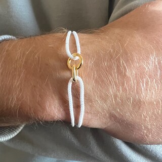 NKlaus Bracciale Uomo In Argento 925, Catena Cordoncino Lucido, Lunghezza 19 Cm, Larghezza 2,9 Mm