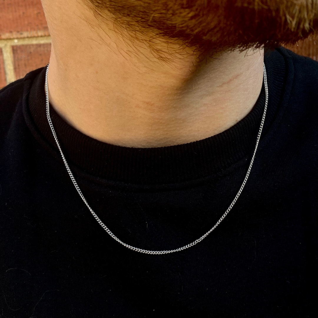 Mens 2mm silver chain deals