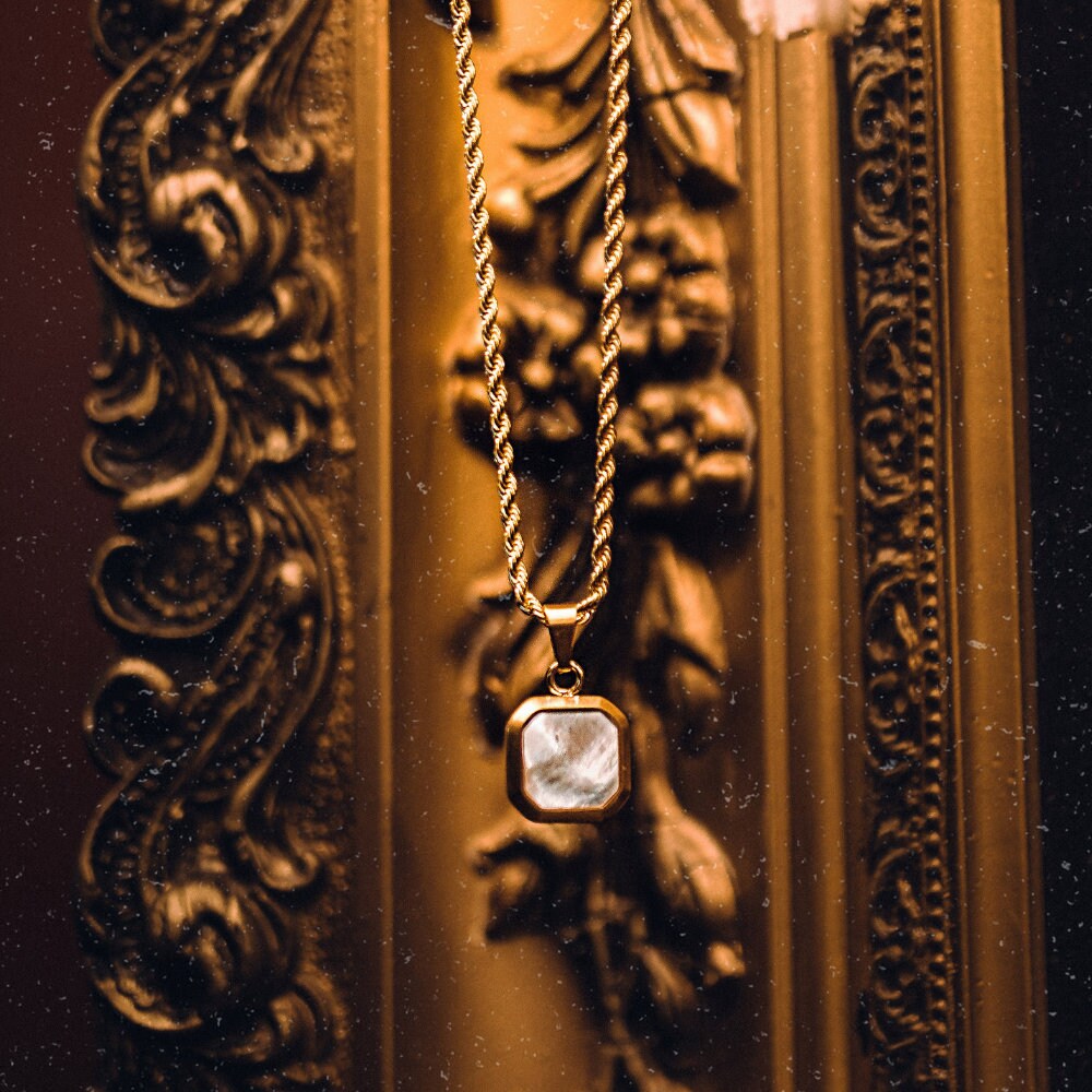 ネックレス・ペンダント VINTAGE HOLLYWOOD man Pearl Necklace 4BNY556 Pearl Pendant, Pearl Necklace, Single Pearl Pendant, Pearl