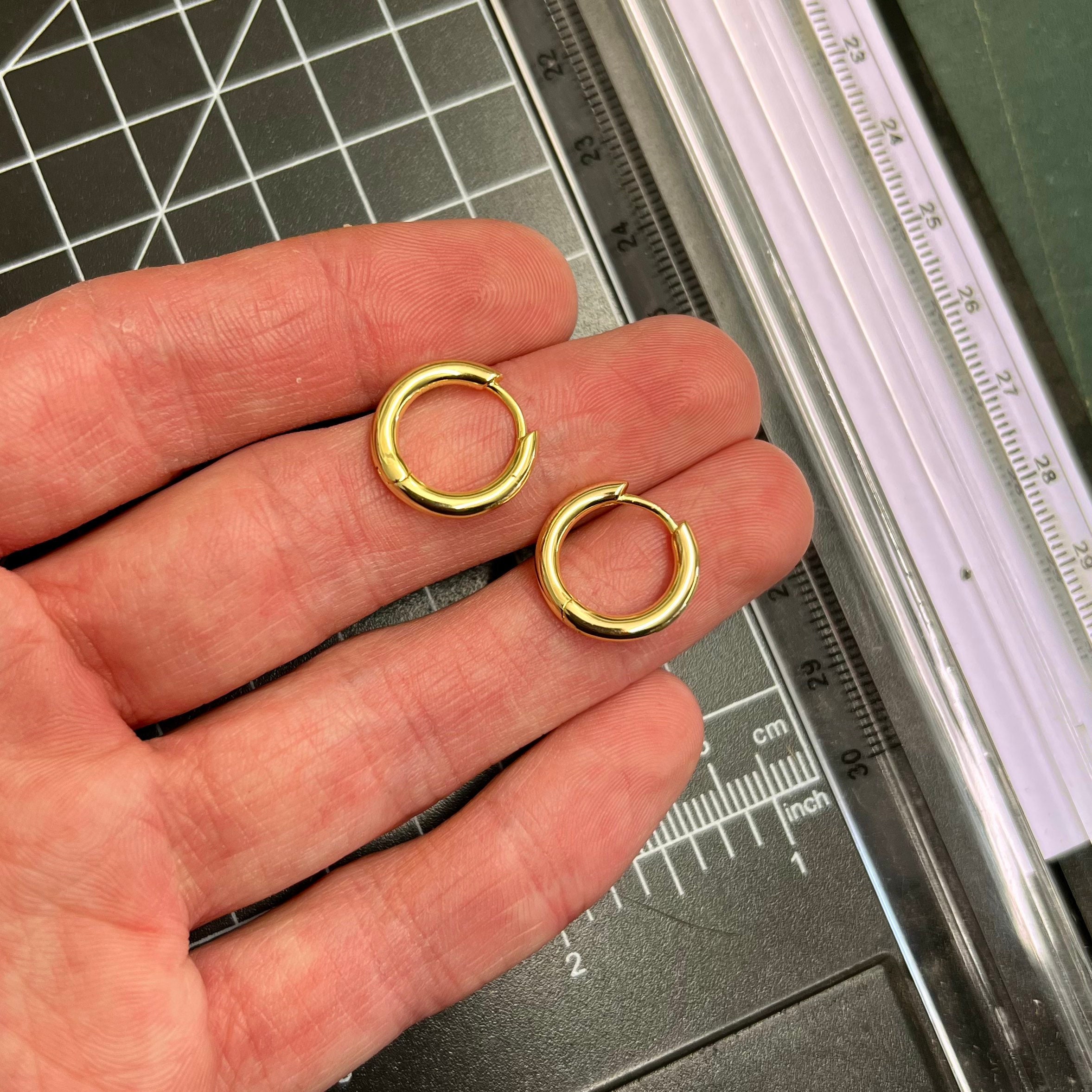 Mens Earrings Gold Hoop Earrings Mens Gold Hoop Earrings