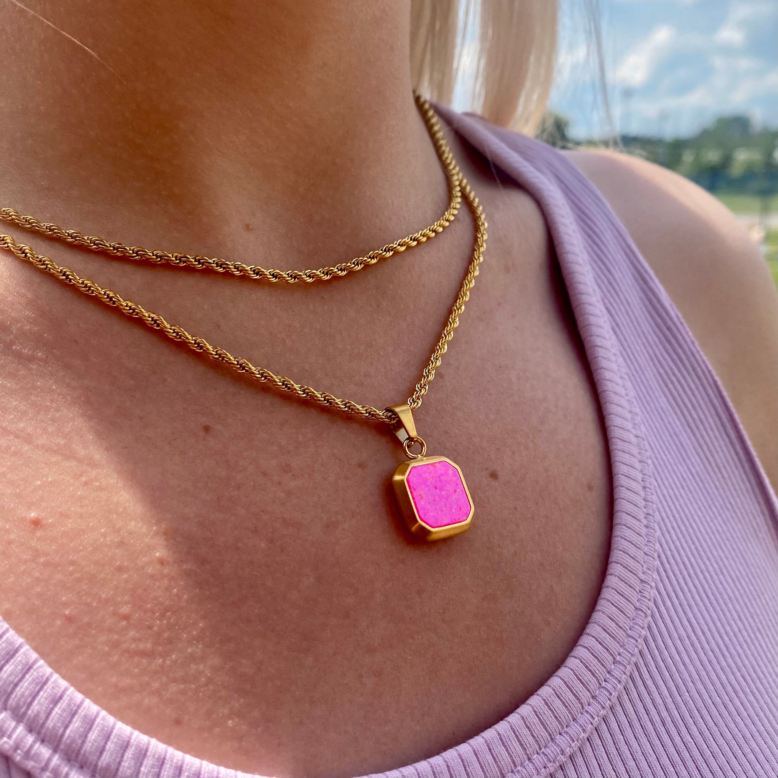 18k Gold Necklace Gold Simple Dainty 