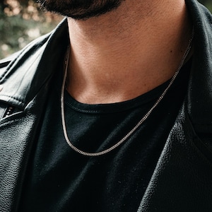 2mm Sterling Silver Chain - Mens Sterling Silver Chain Necklace - Real Silver Chain- Thin Dainty Silver Chain / Minimalist Chain Men Jewelry