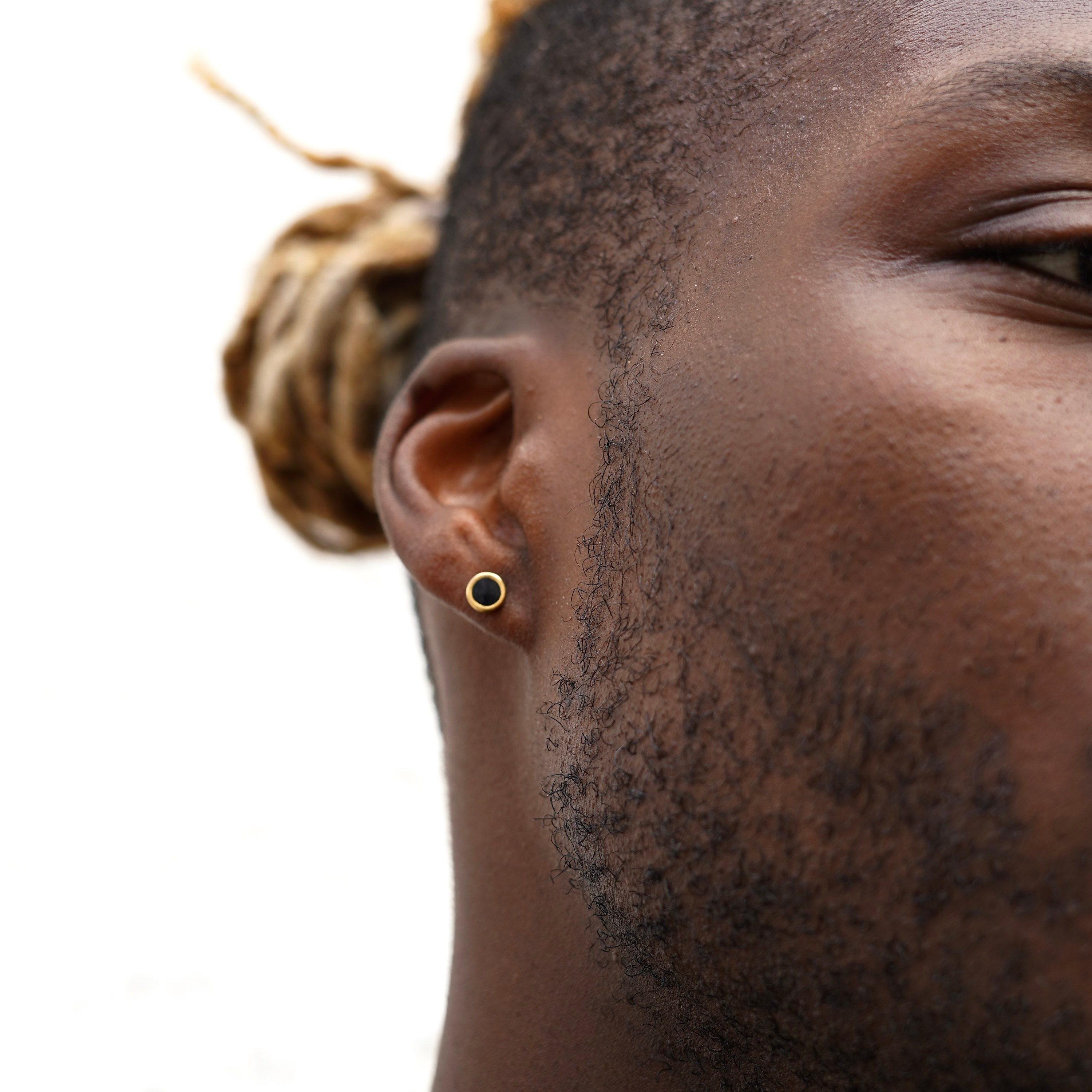 Black gold 2024 mens earrings
