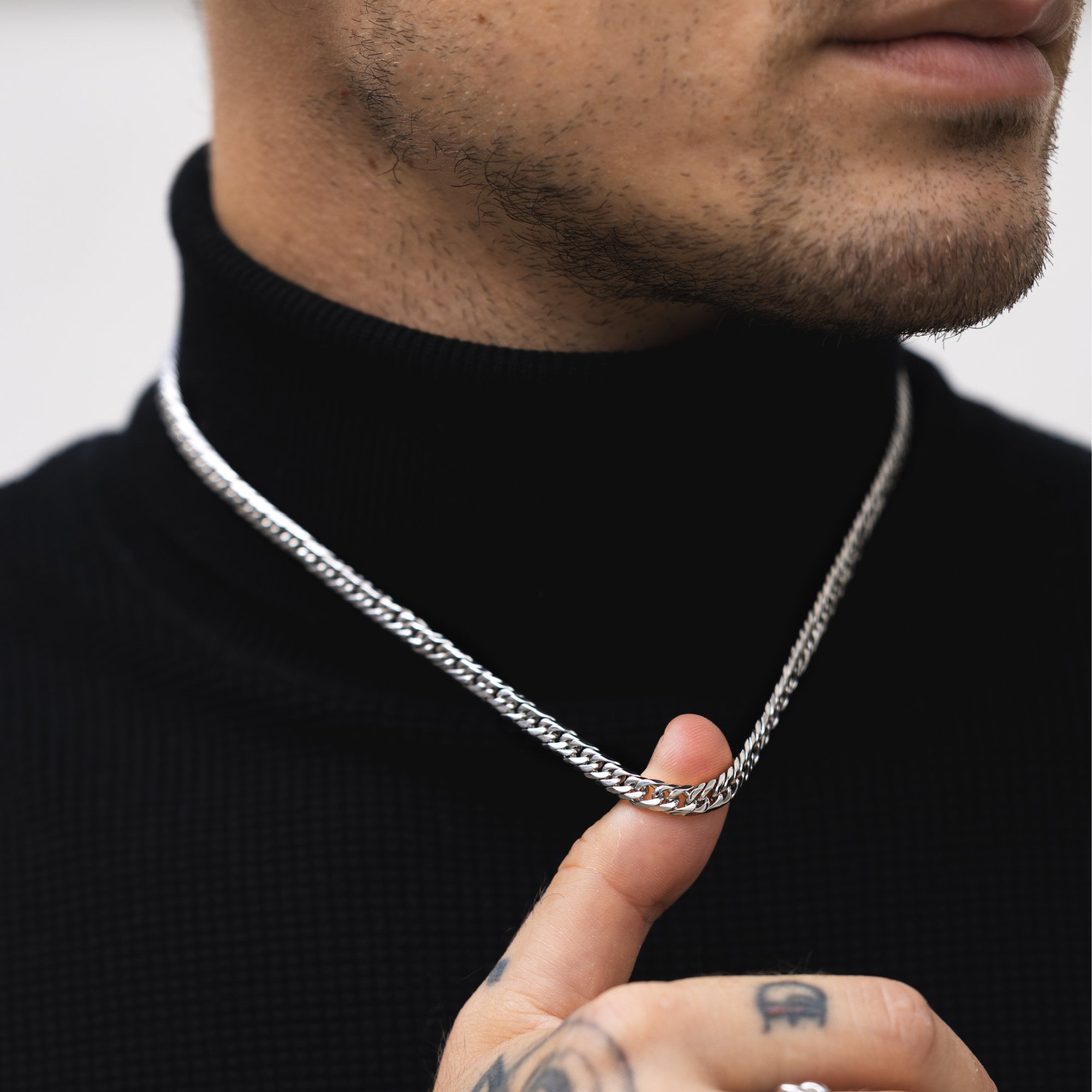 Silver Flat Cuban Chain 6MM - Mens Necklace Chain - Mens Jewellery ...