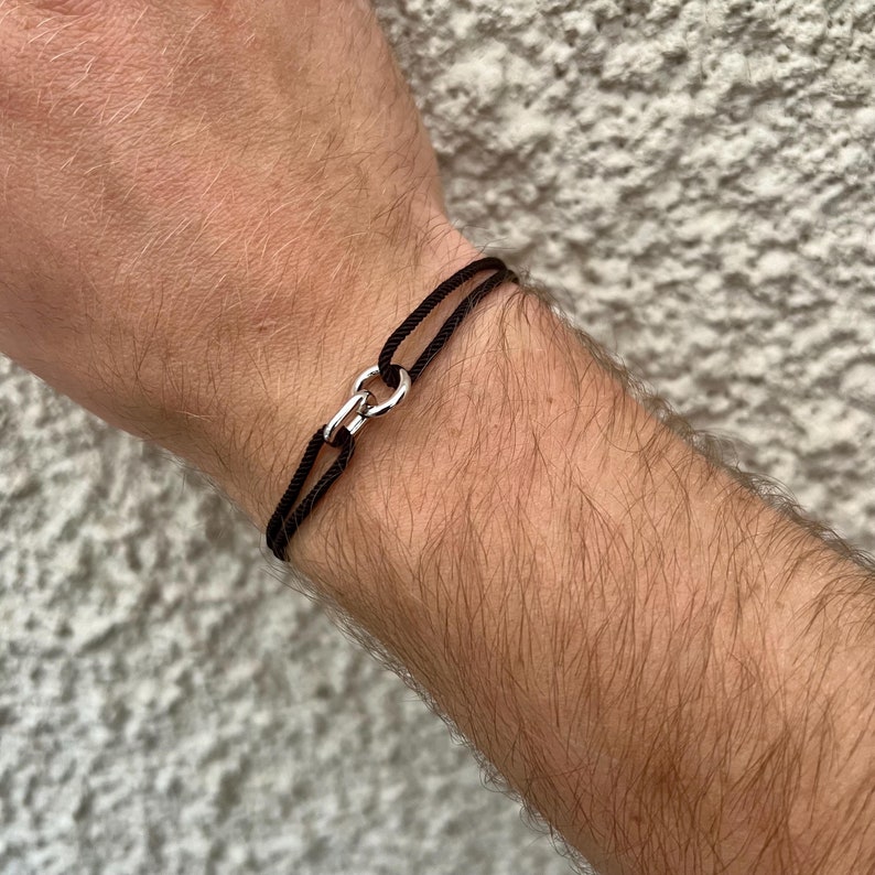 Mens Bracelet - Minimalist Gold Nylon Rope Bracelet For Men