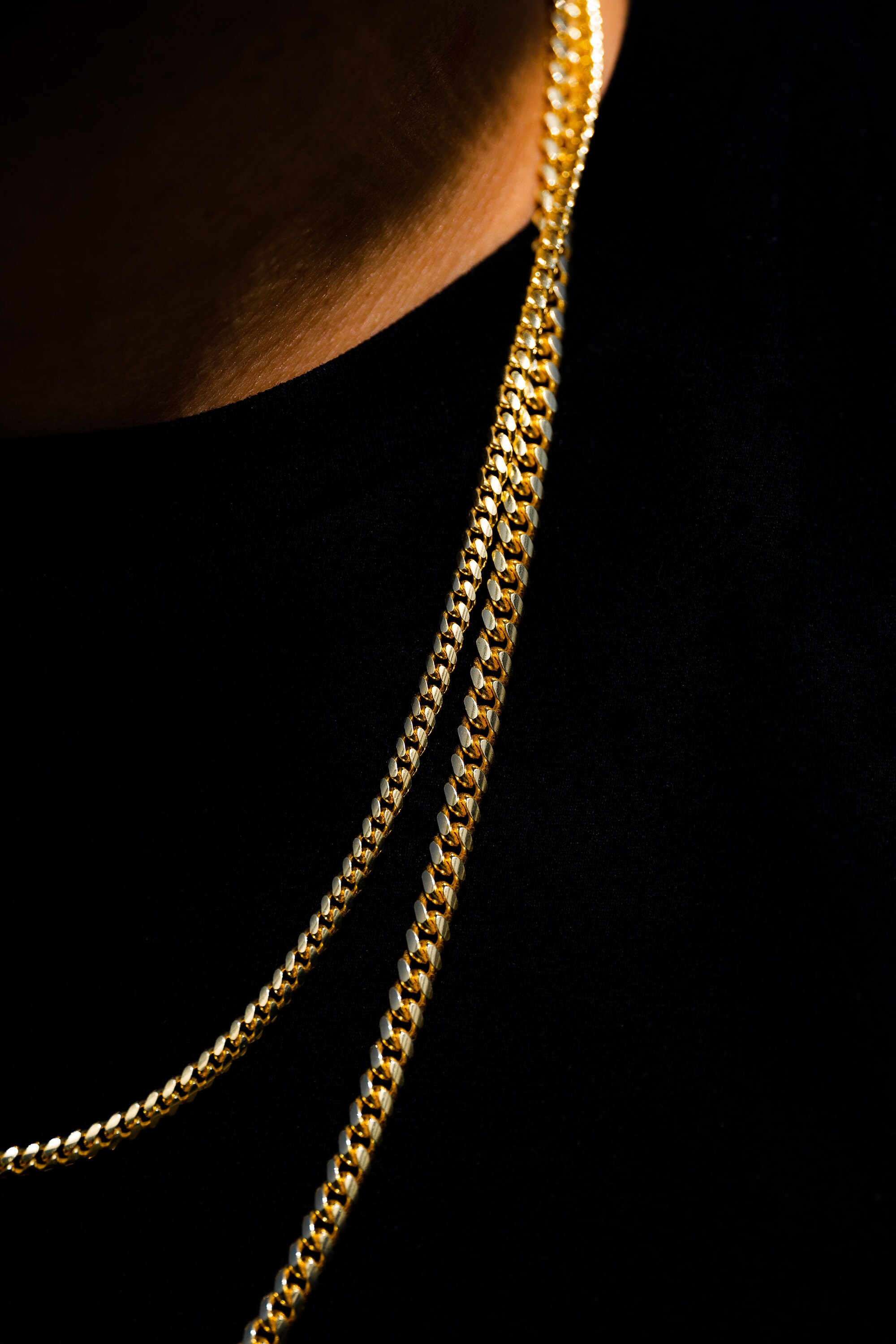 18K Gold Chain Necklace Mens Gold Miami Cuban Chain Etsy UK