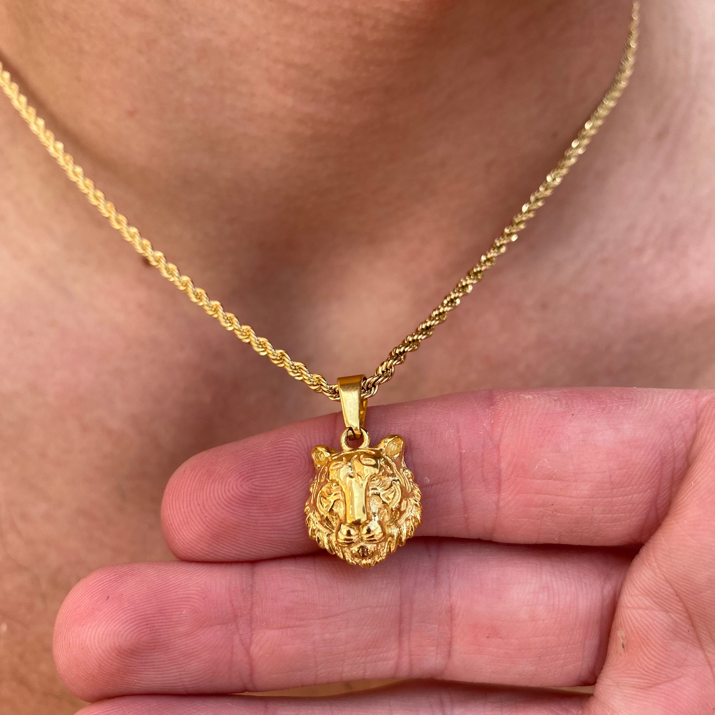 Avalaya Collana Girocollo Magnetica Con Tigre Smaltata – Cristalli Trasparenti E Catena Tubolare Argento