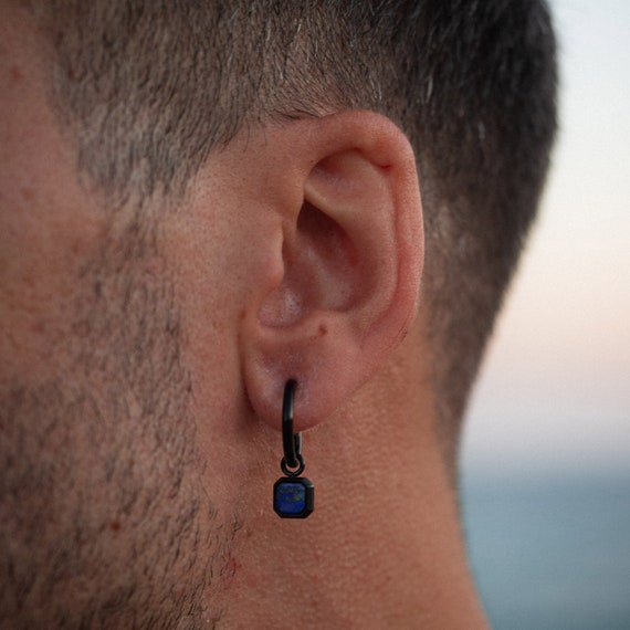 Mens blue hotsell earrings
