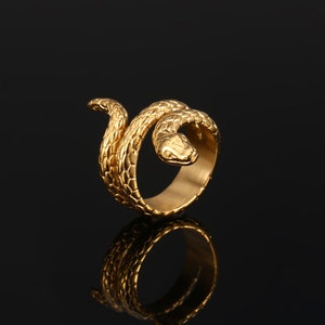 Mens Ring, Gold Snake Ring Men, Snake Ring Gold Rings for Men - Boho ...