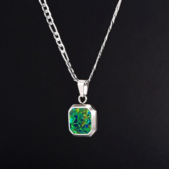 Mens opal necklace sale