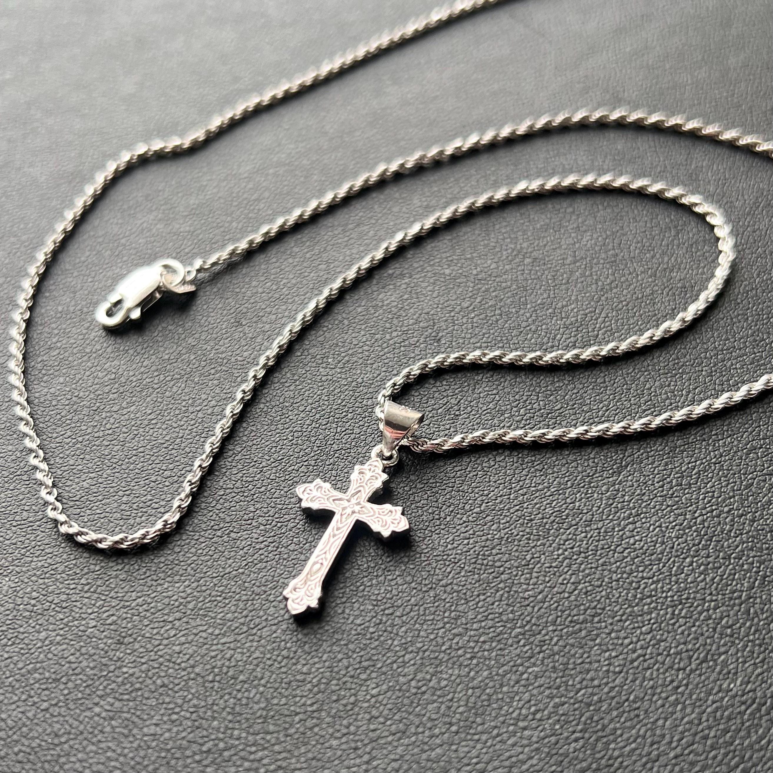 Croce in argento Sterling 925 con zirconi CAR643