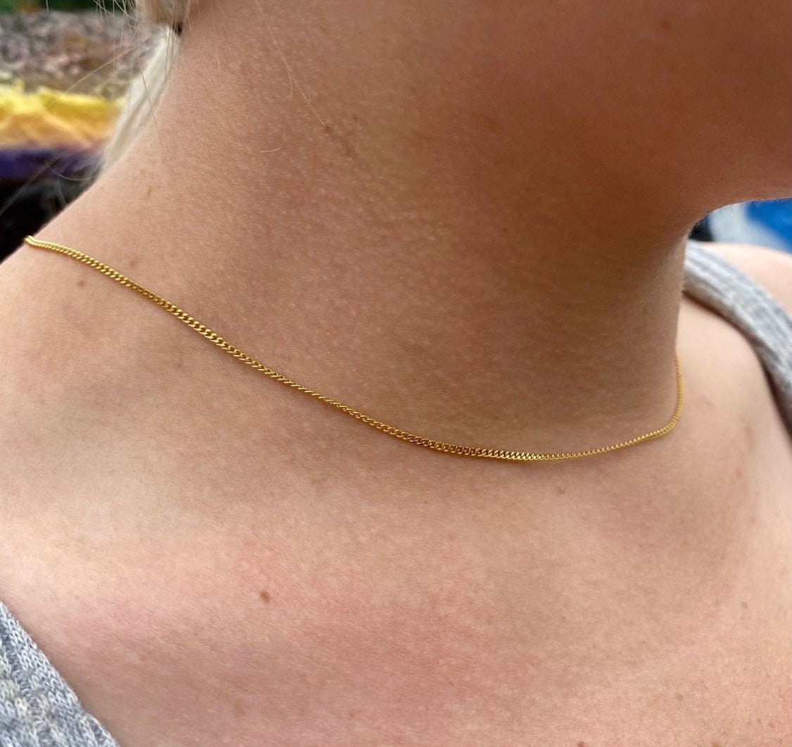 18k gold clearance choker chain