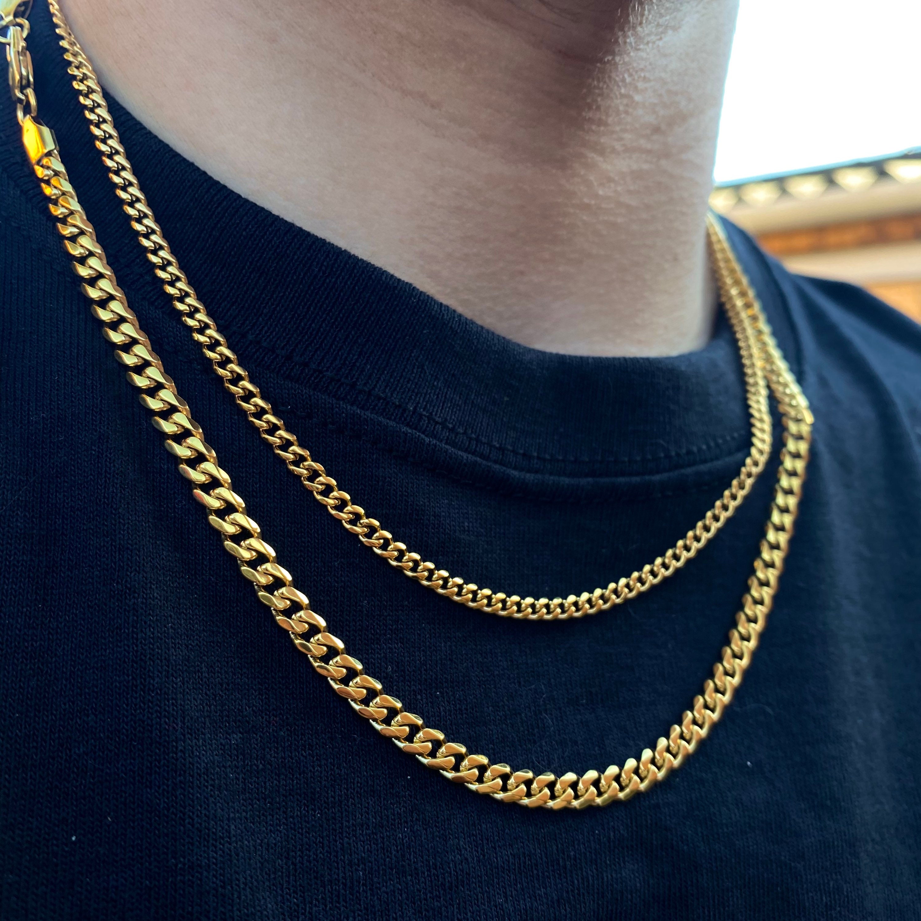 Buy SANNYRA Gold Chain for Men Women 5MM/16Inches, Mens Gold Chain Plated, Gold  Chain Necklace for Women, 18K Real Gold Necklace Chain, Stainless Steel  Necklaces Women Men's Jewellery Gift Online at desertcartKUWAIT