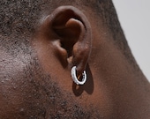 Set 3 Paia Orecchini A Cerchio Piccoli In Argento Con Zirconi – 8mm, 10mm, 12mm Per Donna E Uomo, Ipoallergenici