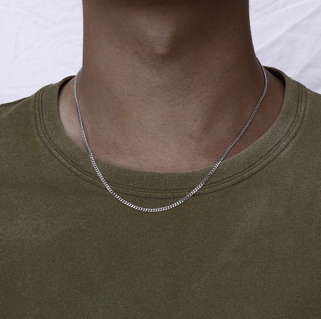 Mens Silver Chain Necklace | Cuban | 10mm Width | 20/22 Inches | Brooklyn | Mens Gift Idea January Sales