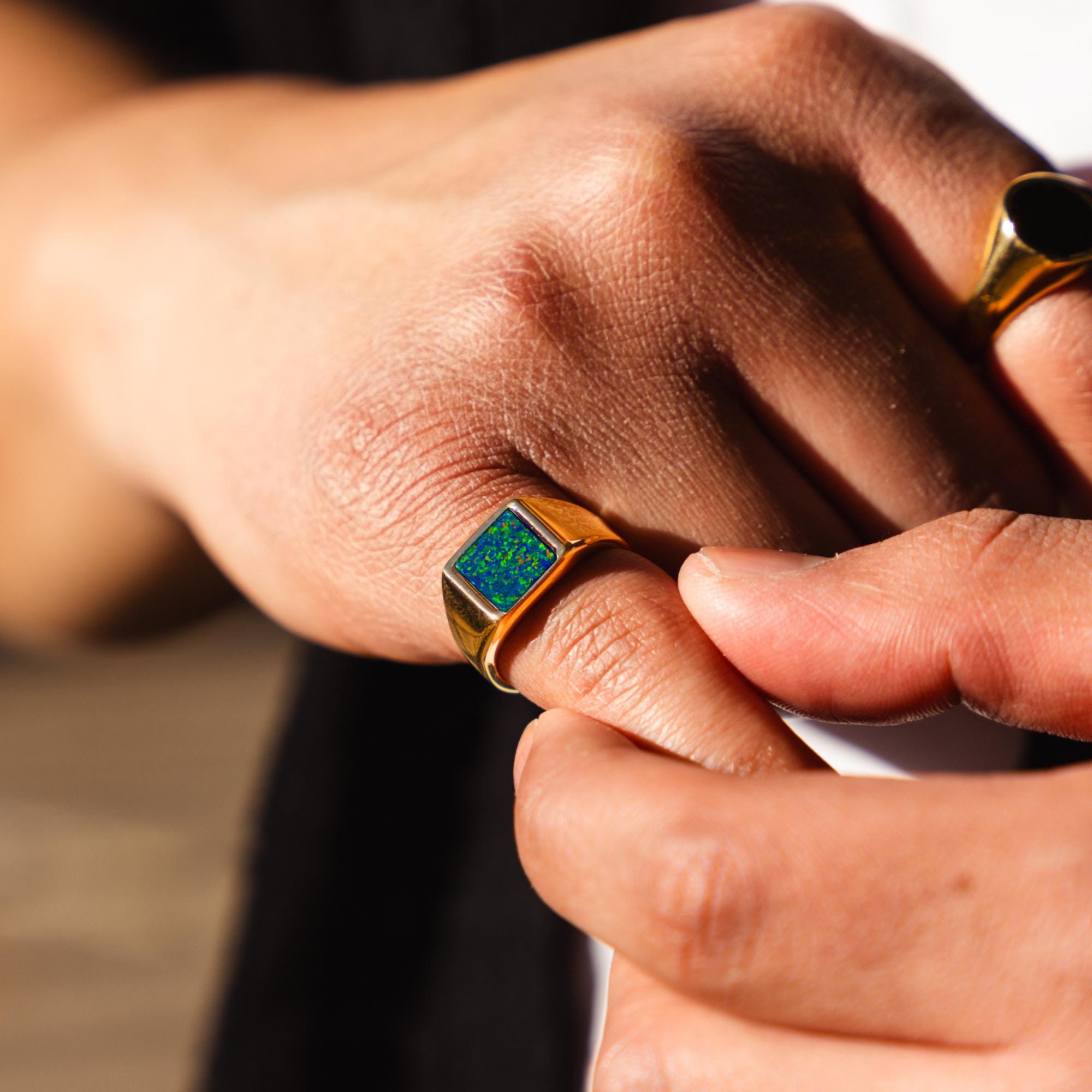 Buy Mens Emerald Pinky Ring Online In India India