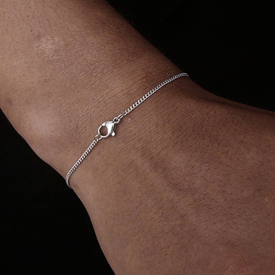 Acquista Bracciale Cubano Con Cordolo In Acciaio Inossidabile 316L - Foto 5