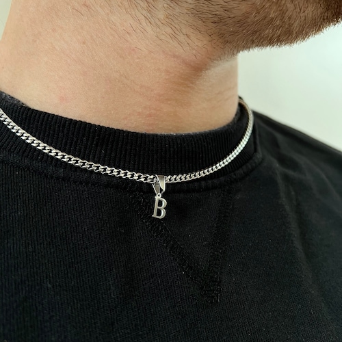 Silver Color Chunky Initial A- Z Letter Pendant Necklace For Women Snake Chain Movable Letter Cute Girls Gift Necklace Jewelry I283545296