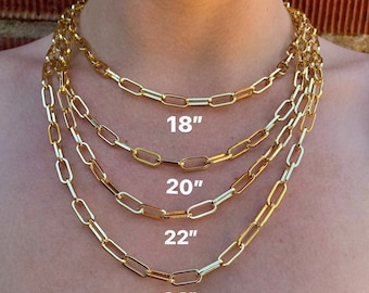 9ct gold paperclip chain deals