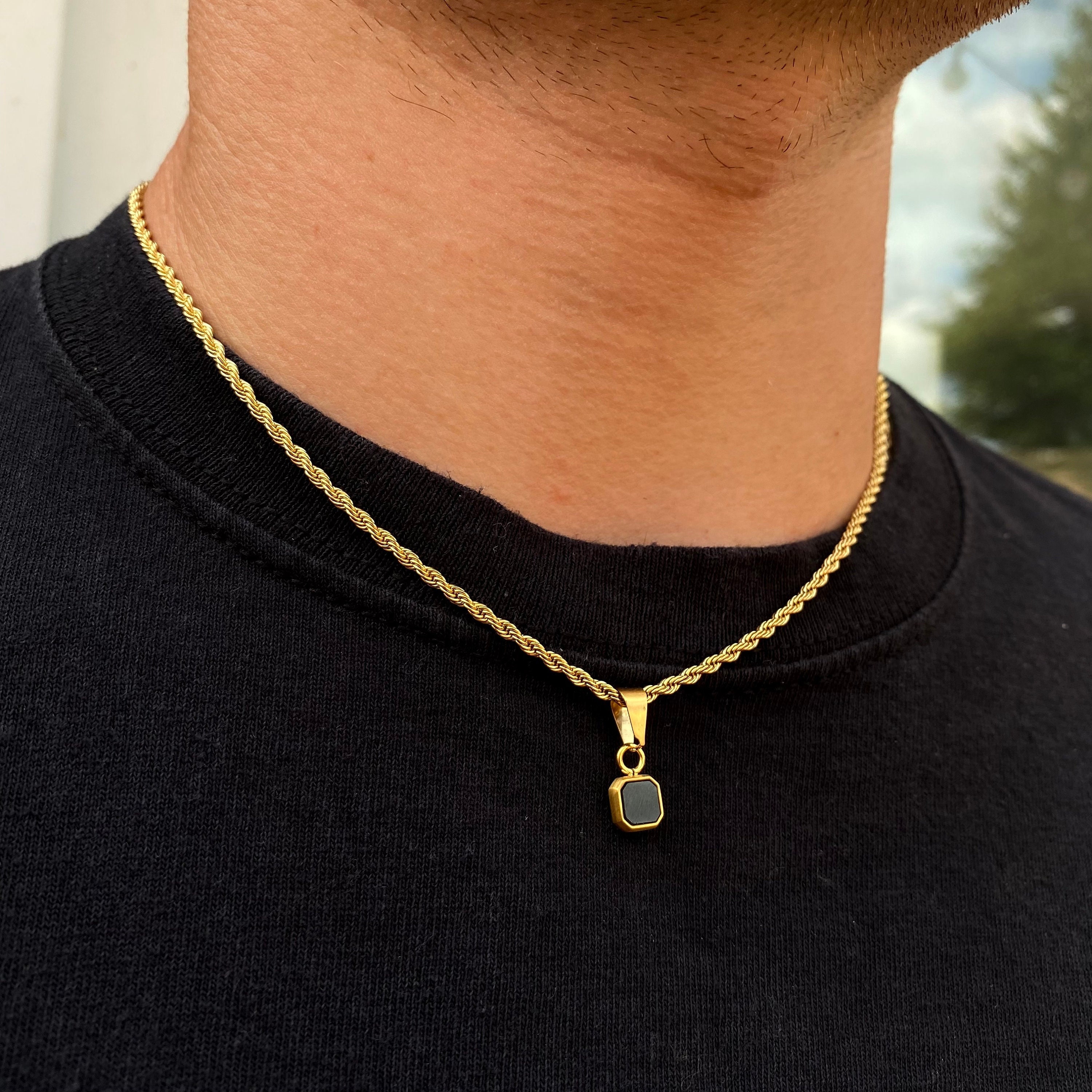 18K Yellow Solid Gold Mens Custom Made 1 Ounce Gold Diamond Pendant 7. –  Avianne Jewelers