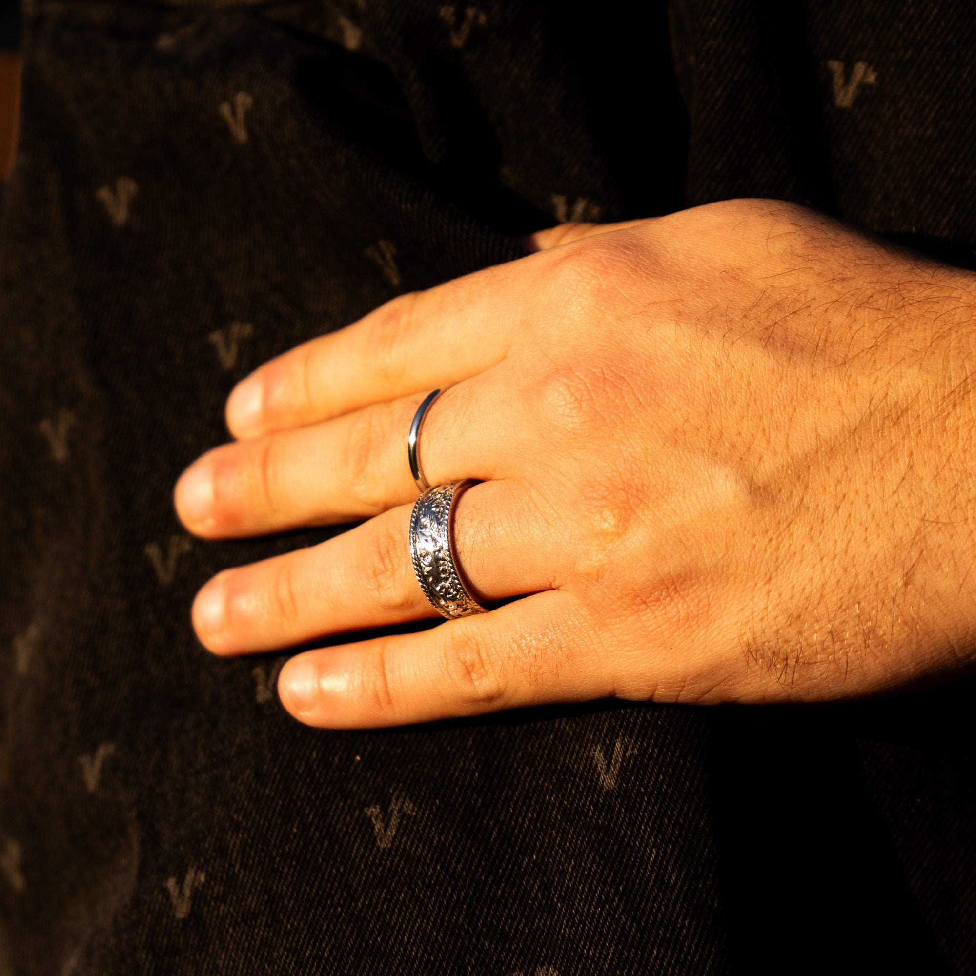 Daesar Anelli di Matrimonio Oro Bianco 18K, Anello di Fidanzamento