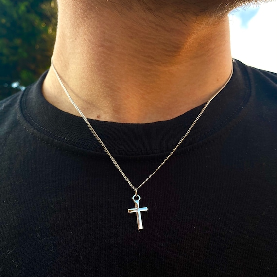 Silver Cross Necklace | Niki – motelrocks.com