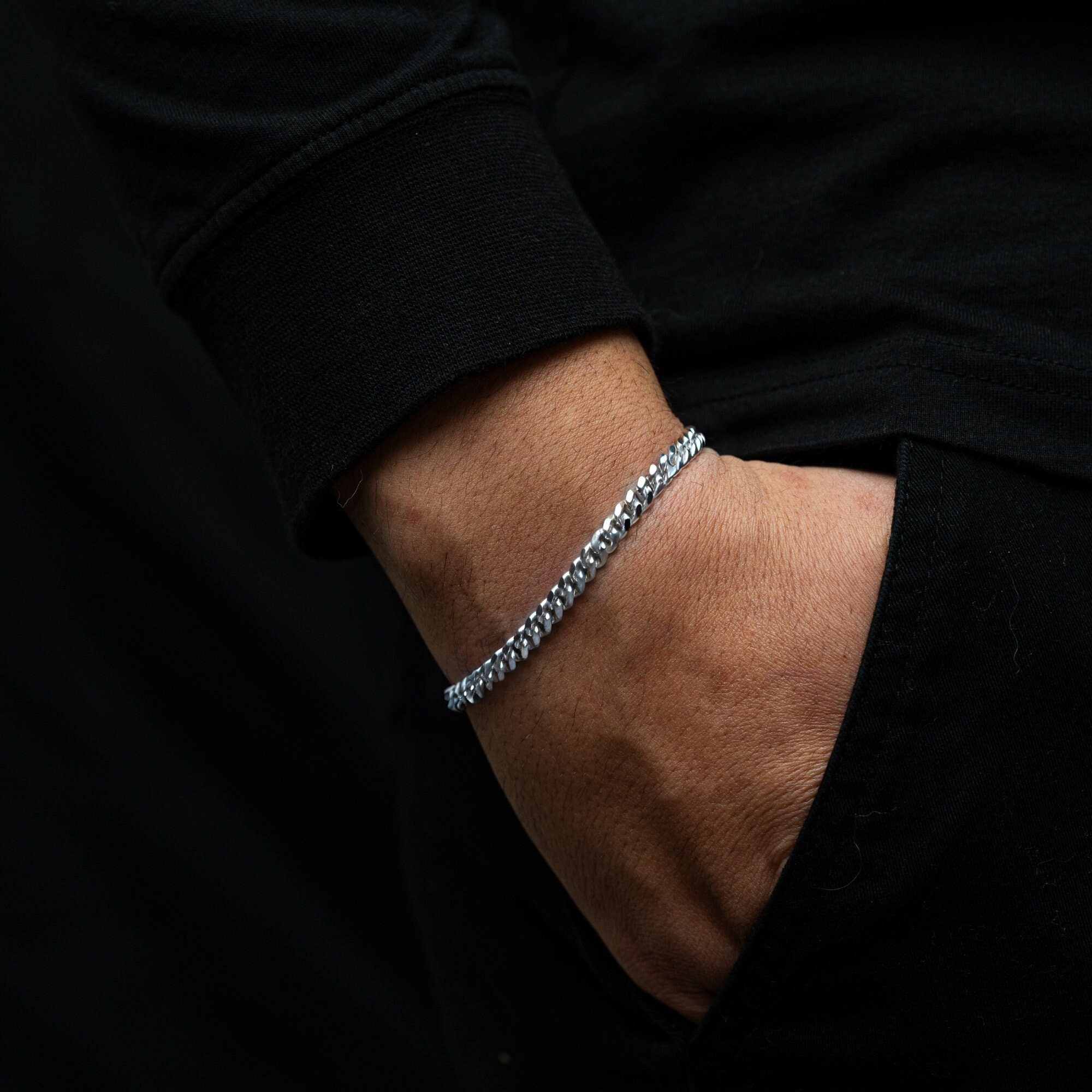 TKMC】OVY Silver Chain Bracelet（M） SilverChunkyLinkwithMOP_1200x1