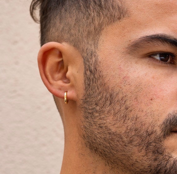 Small gold hoops men deals