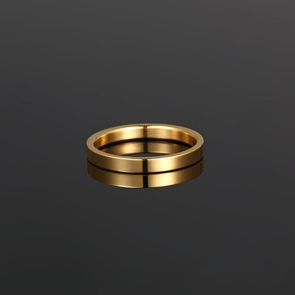 Gold Rings Men Simple Small Mens Ring - Minimal Gold Band Rings for Men - Thin Gold Band Ring ...