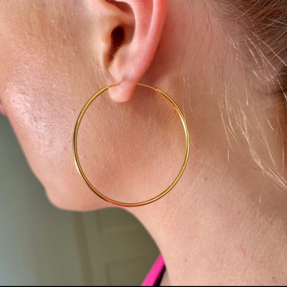 Large Gold Hoop Earrings