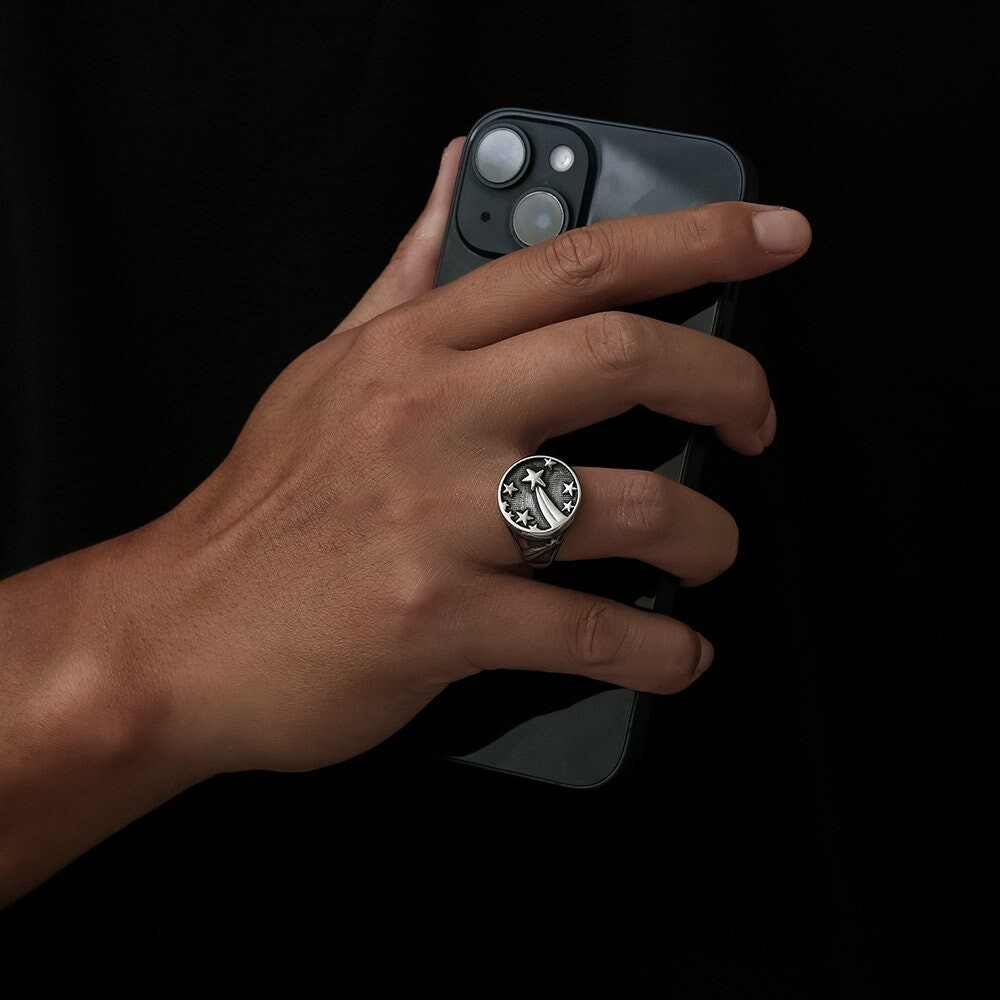 THE STAR SIGNET RING 925 sterling silver – Rimor Jewelry THE STAR SIGNET RING 925 sterling silver – Rimor Jewelry