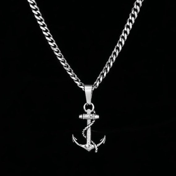 Jewelry - Gros Lourd Pendentif Ancre Marine Acier 316L Or - 24,90