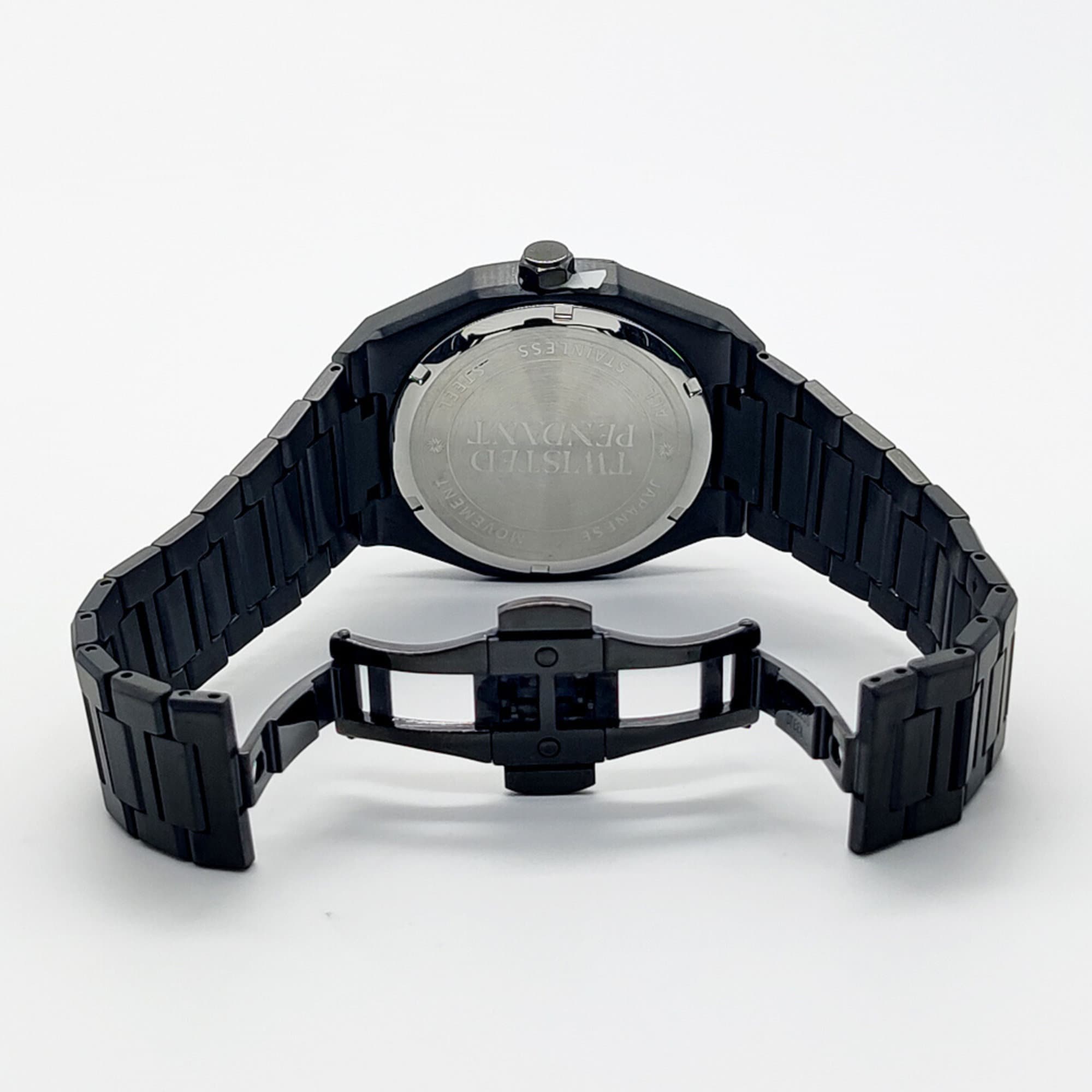 Black & Gold Watch for Men - Stainless Steel Wristwatch