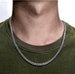 Silver Chain Choker Thick Mens Necklace Cuban Curb Chain, Silver Chain Man, 5mm Stainless Steel Chain for Men Jewelry - By Twistedpendant 