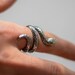 Silver Snake Ring, Mens Ring Silver, Strong Stainless Steel Snake Serpent Rings for Men - Boho Rings, Unisex Ring Silver - By Twistedpendant 