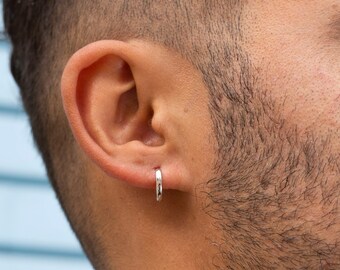 12 Paires Boucles D'Oreilles Créoles JSTHHTT - Or/Argent/Noir 8-14mm Pour Homme Et Femme