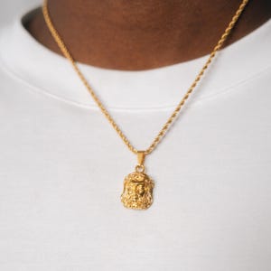 18k gold jesus piece - Etsy 日本