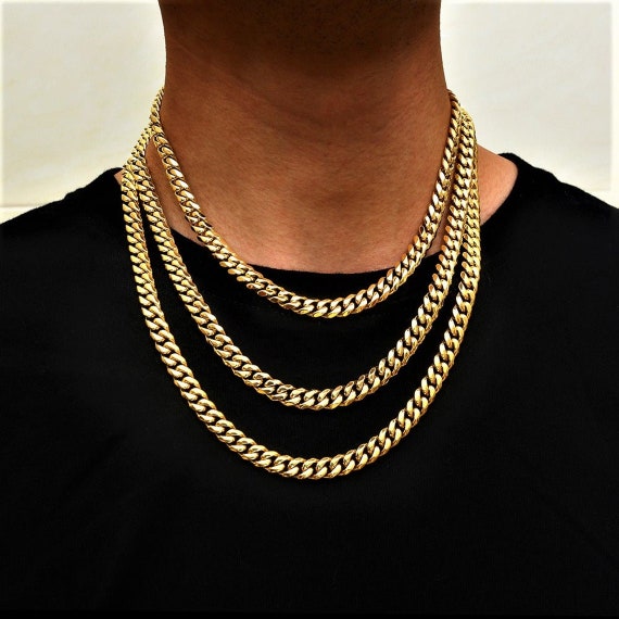 Resistente educación Aplicar Collar para hombre Cadena de eslabones cubanos de oro de 18 - Etsy México Resistente educación Aplicar Collar para hombre Cadena de eslabones cubanos de oro de 18 - Etsy México