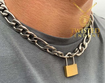 Padlock Necklace Men - Etsy