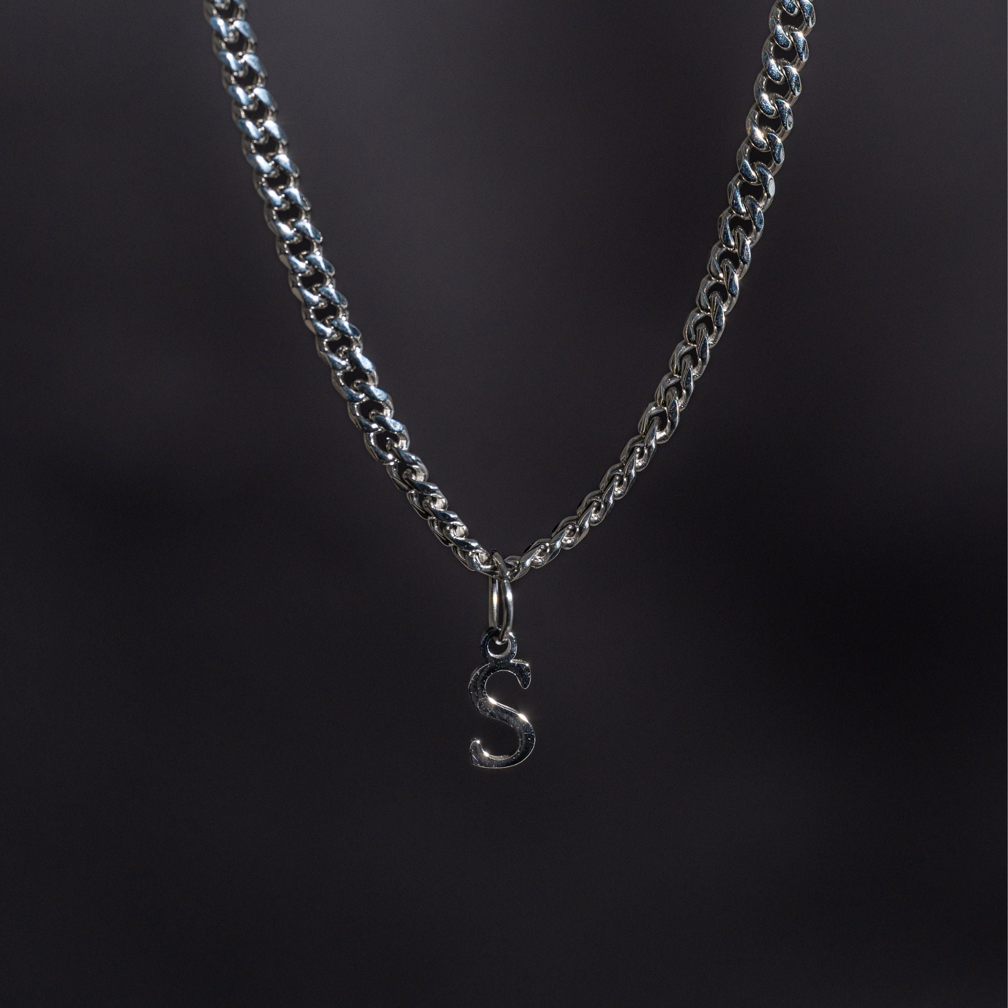 Collana Hip Hop Uomo – Cubana Curb Chain Placcata Argento – 24″ X 10mm – 65g - Foto 5