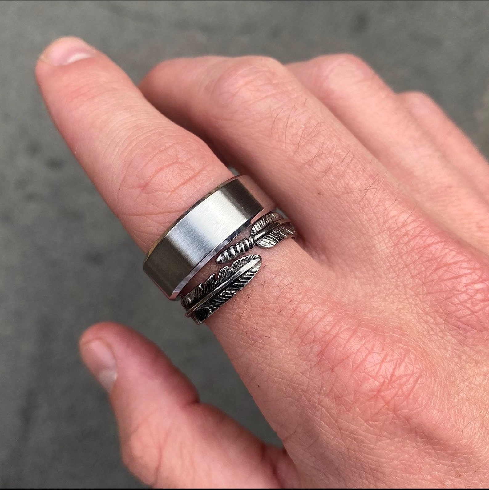 Mens Ring Silver Man Ring 18k Gold Ring Black Onyx Etsy