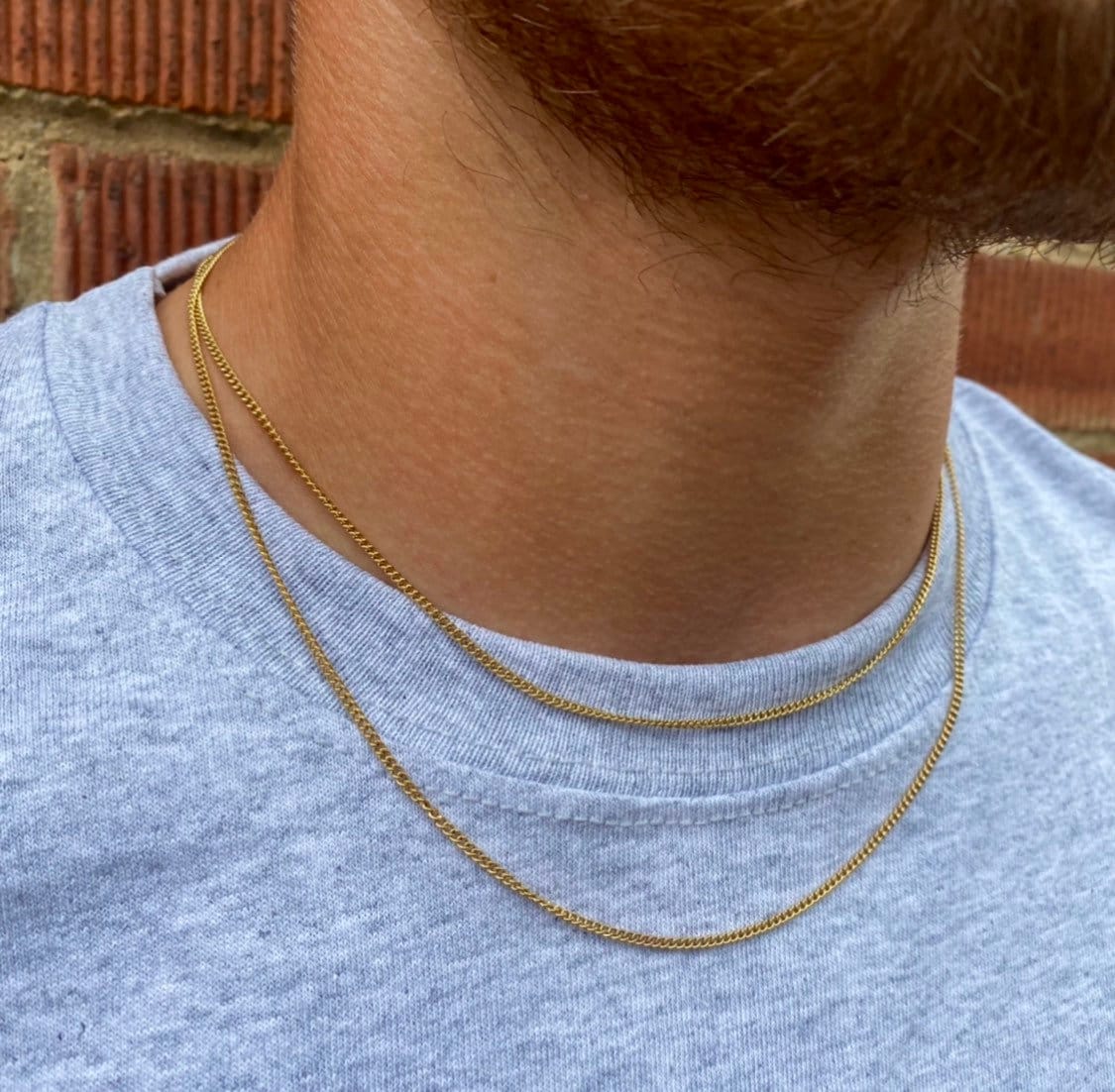 de cadena de oro delgado cadena de oro hombres - Etsy España