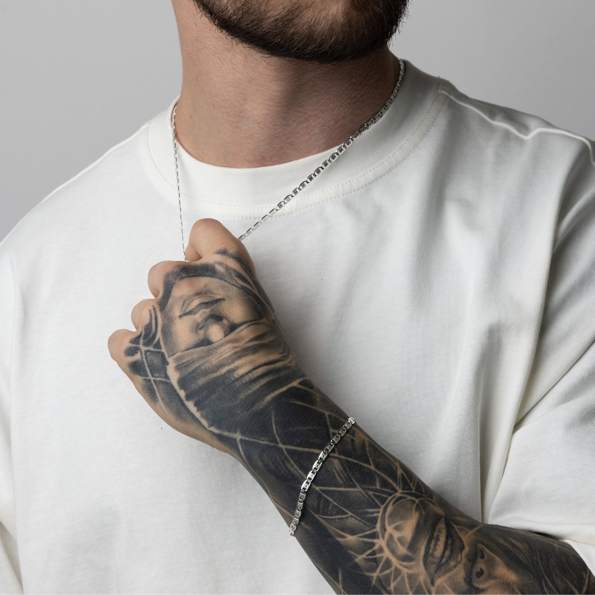 Valentino Bracelet, Mens Bracelet With Love Heart Engraving Valentino Bracelet, Mens Bracelet With Love Heart Engraving