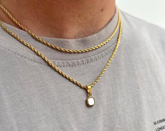 Mens Necklace Pendant, Mens Silver Pendant, Mini Mens
