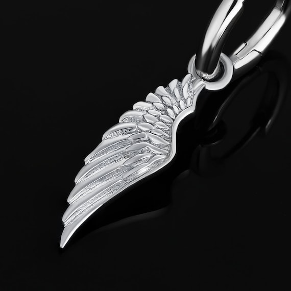 Set collana e orecchini in argento sterling con ali d'angelo e