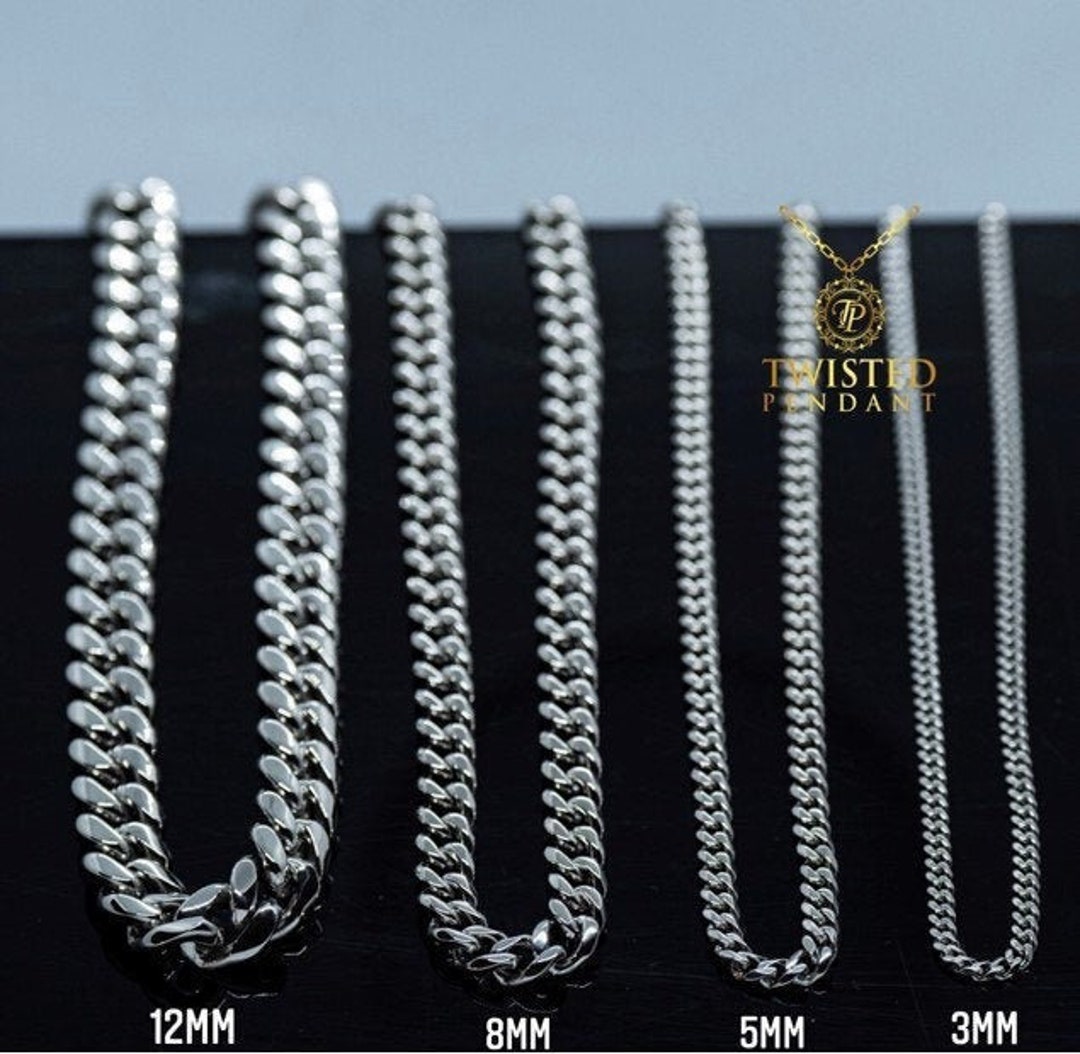 Men's Chain / Silver 6mm Curb Chain Necklace for Men or Woman / Stainless  Steel Waterproof Silver Necklace / Thick Chunky Curb Chain / Gift 